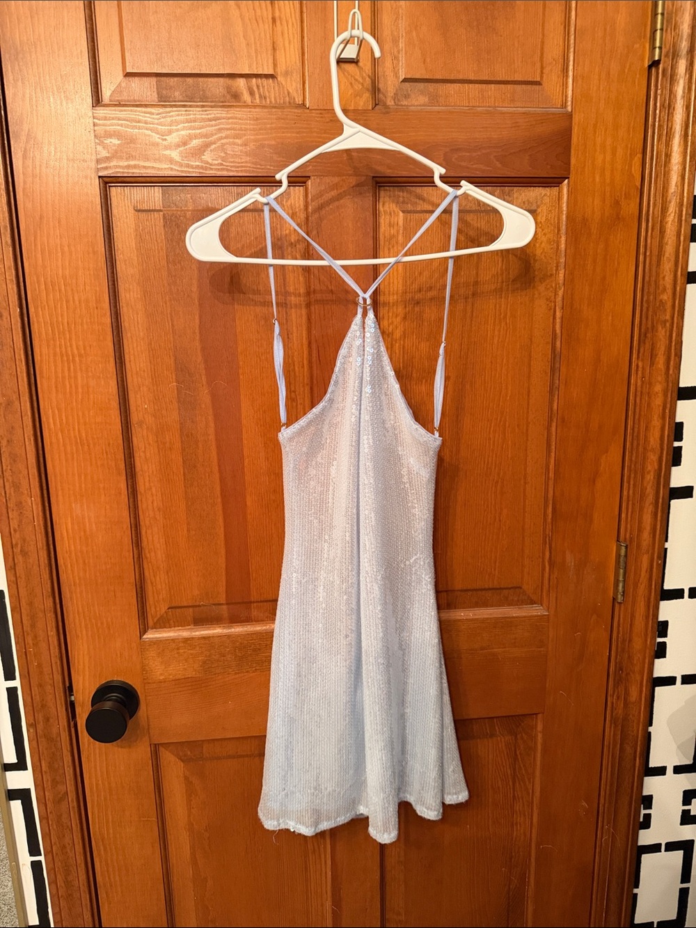 Radiant Energy Cowl Back Mini Dress